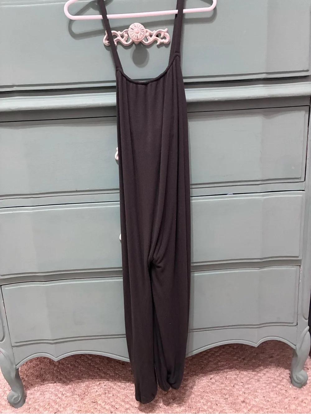 Kate Quinn Black Ribbed Jumpsuit
